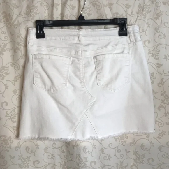 Hippie Girl Big Girls White Regular Rise Denim Skirt Size 14 - Picture 2 of 4